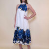 Haljina 60 Charlotte - cotton print big flower - navy