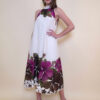 Haljina 60 Charlotte - cotton print big flower -  amarena