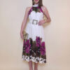 Haljina 60 Charlotte - cotton print big flower -  amarena