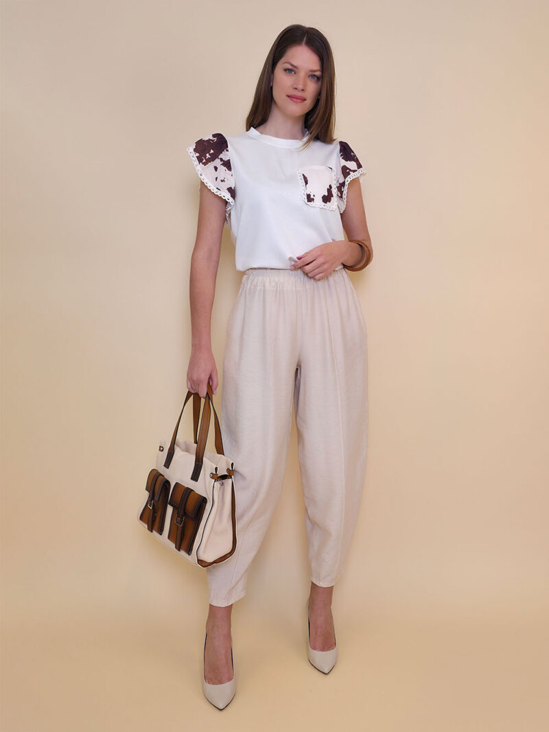 Hlače 30 Adrian - viscose UN - beige