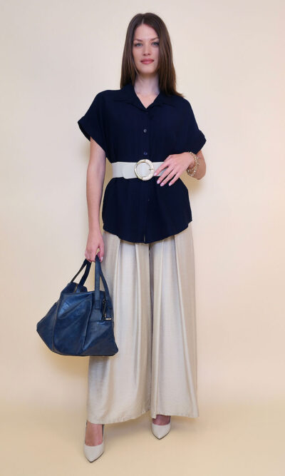 Košulja 30 Adel - viscose UN - navy