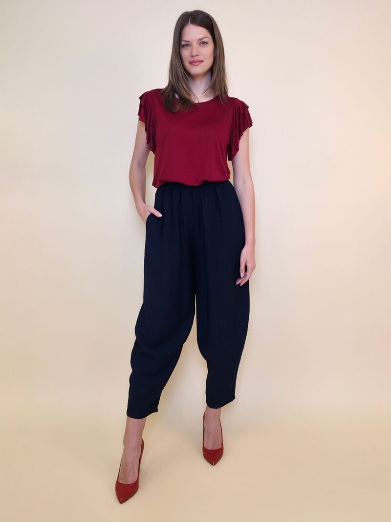 Hlače 30 Adrian - viscose UN - navy