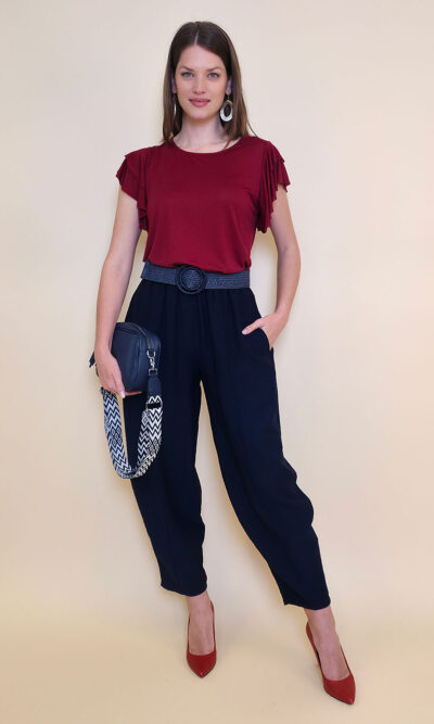 Hlače 30 Adrian - viscose UN - navy