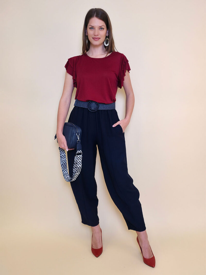 Hlače 30 Adrian - viscose UN - navy