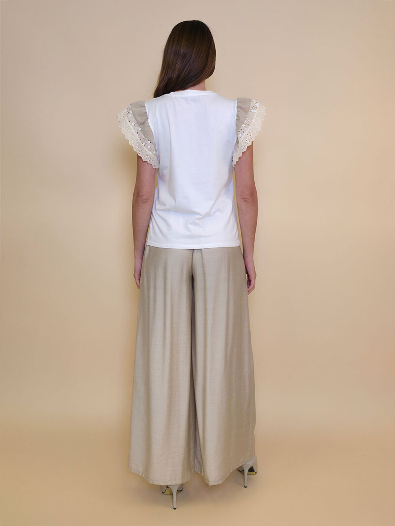 Majica 38 Lavonia - cotton UN white/lace
