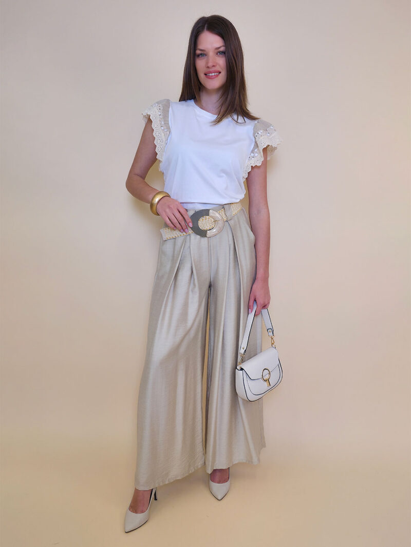 Majica 38 Lavonia - cotton UN white/lace