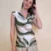 Top 28 Daisy - saten print Palm leaves - military