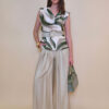 Top 28 Daisy - saten print Palm leaves - military