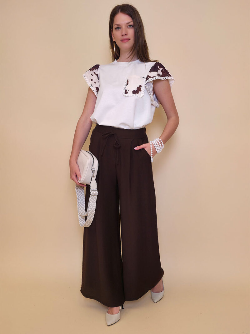 Hlače 32 Griffin - viscose UN - brown