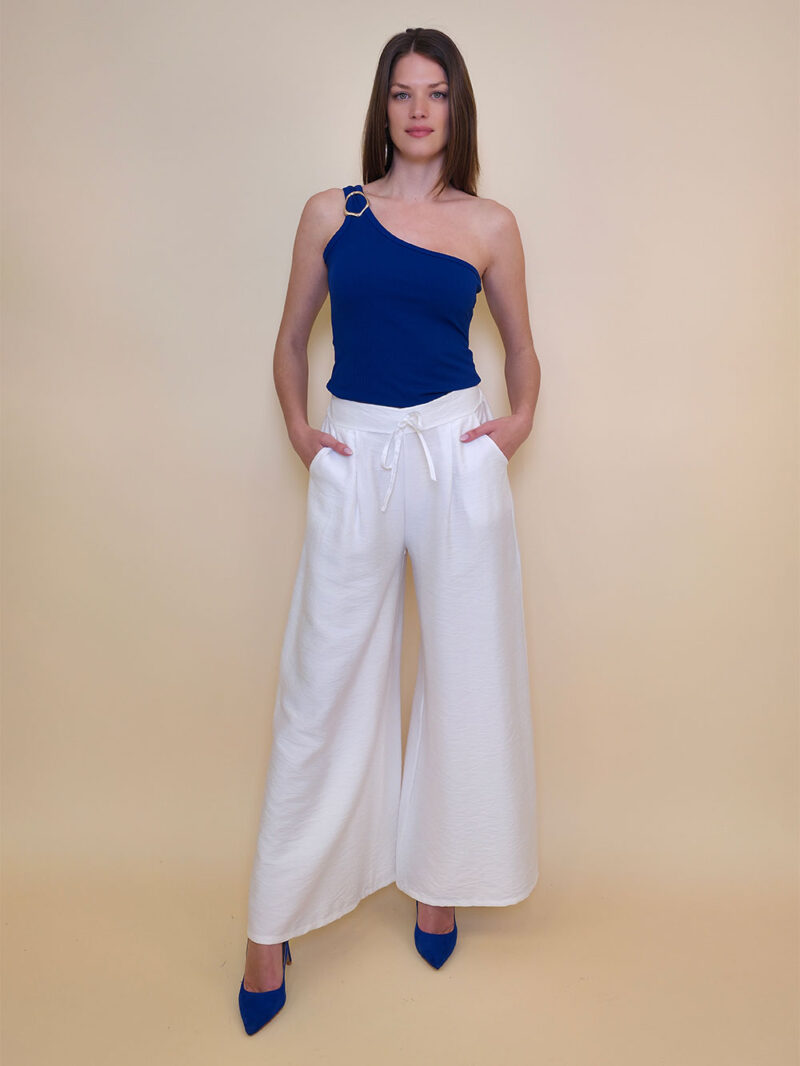 Hlače 32 Griffin - viscose UN - white