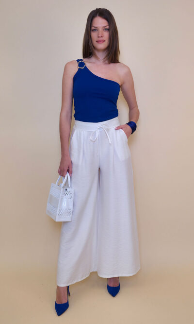 Hlače 32 Griffin - viscose UN - white