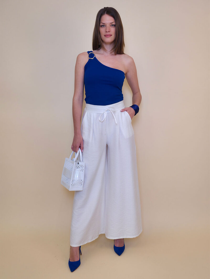 Hlače 32 Griffin - viscose UN - white