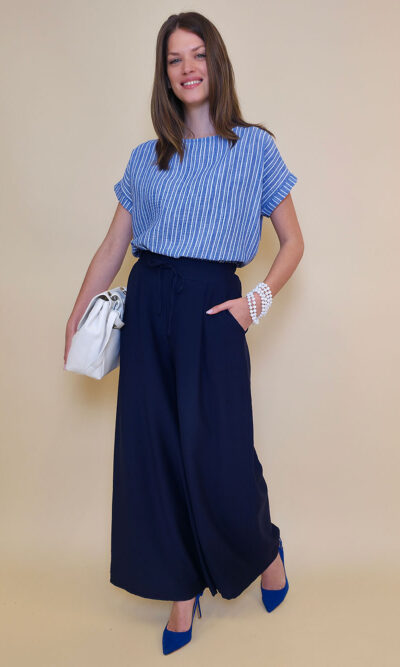 Hlače 32 Griffin - viscose UN - navy