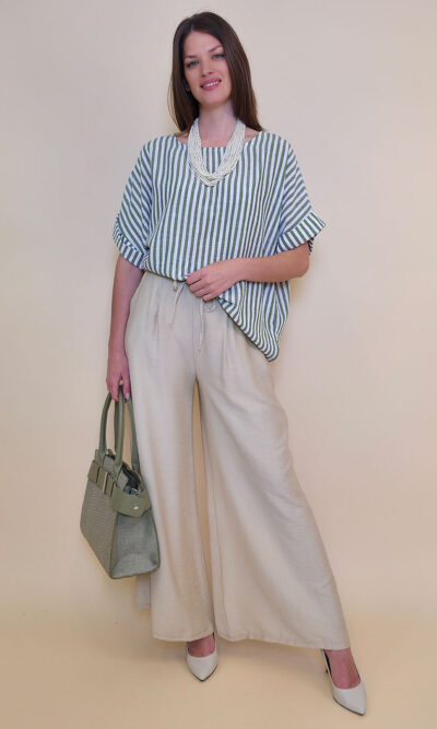 Hlače 32 Griffin - viscose UN - beige