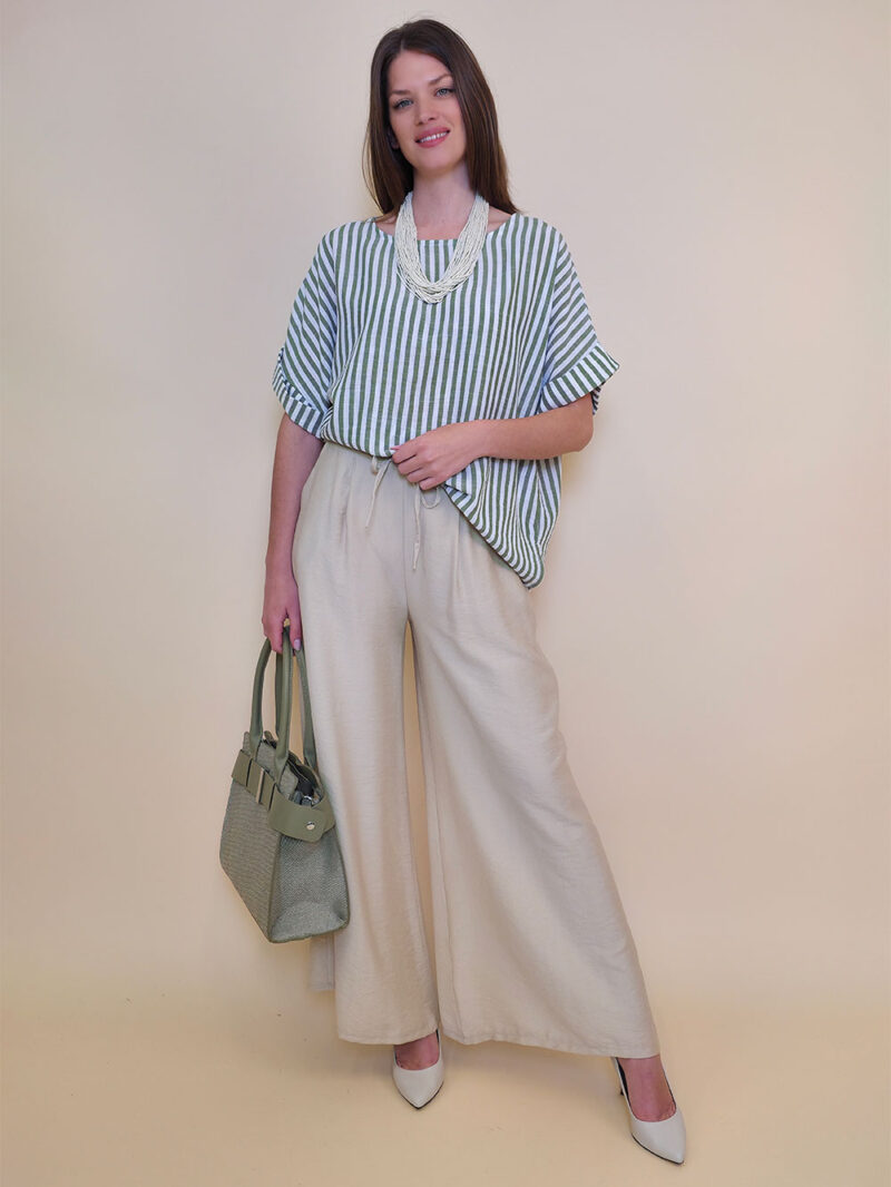 Hlače 32 Griffin - viscose UN - beige