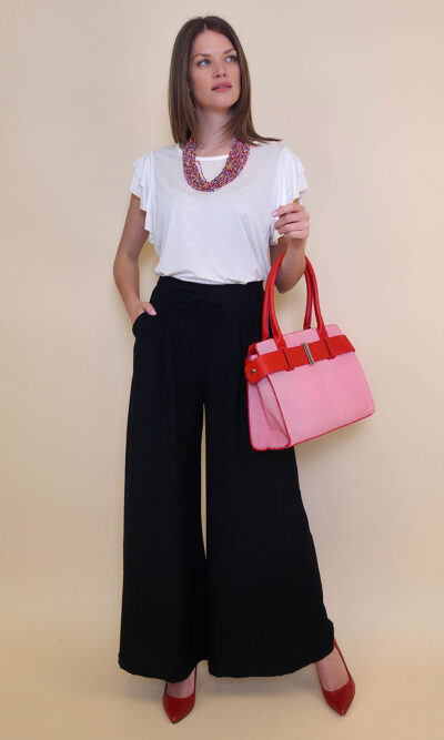 Hlače 32 Griffin - viscose UN - black