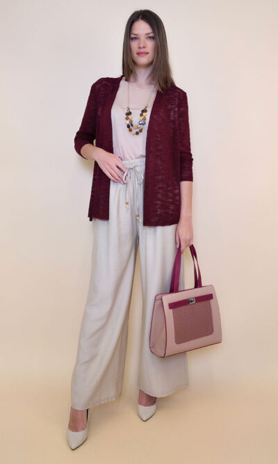 Kardigan 36 Broxton - plt UN boucle - bordo