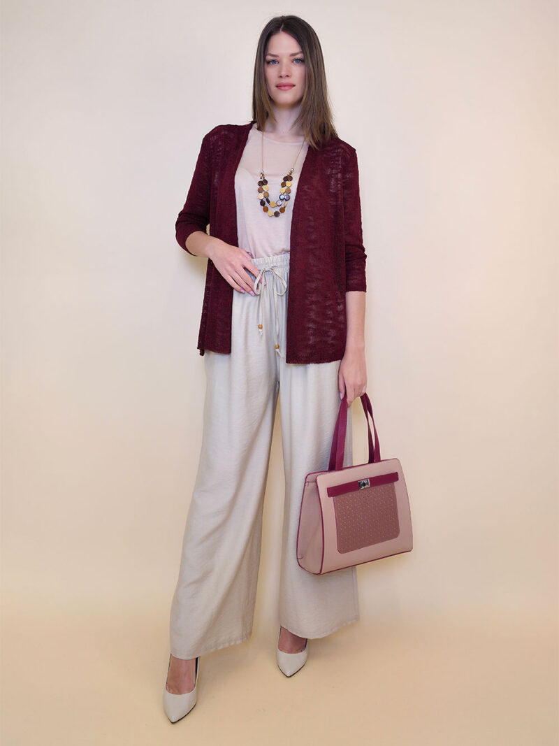 Kardigan 36 Broxton - plt UN boucle - bordo