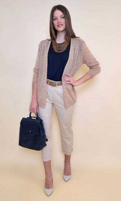 Kardigan 36 Broxton - plt UN boucle - camel