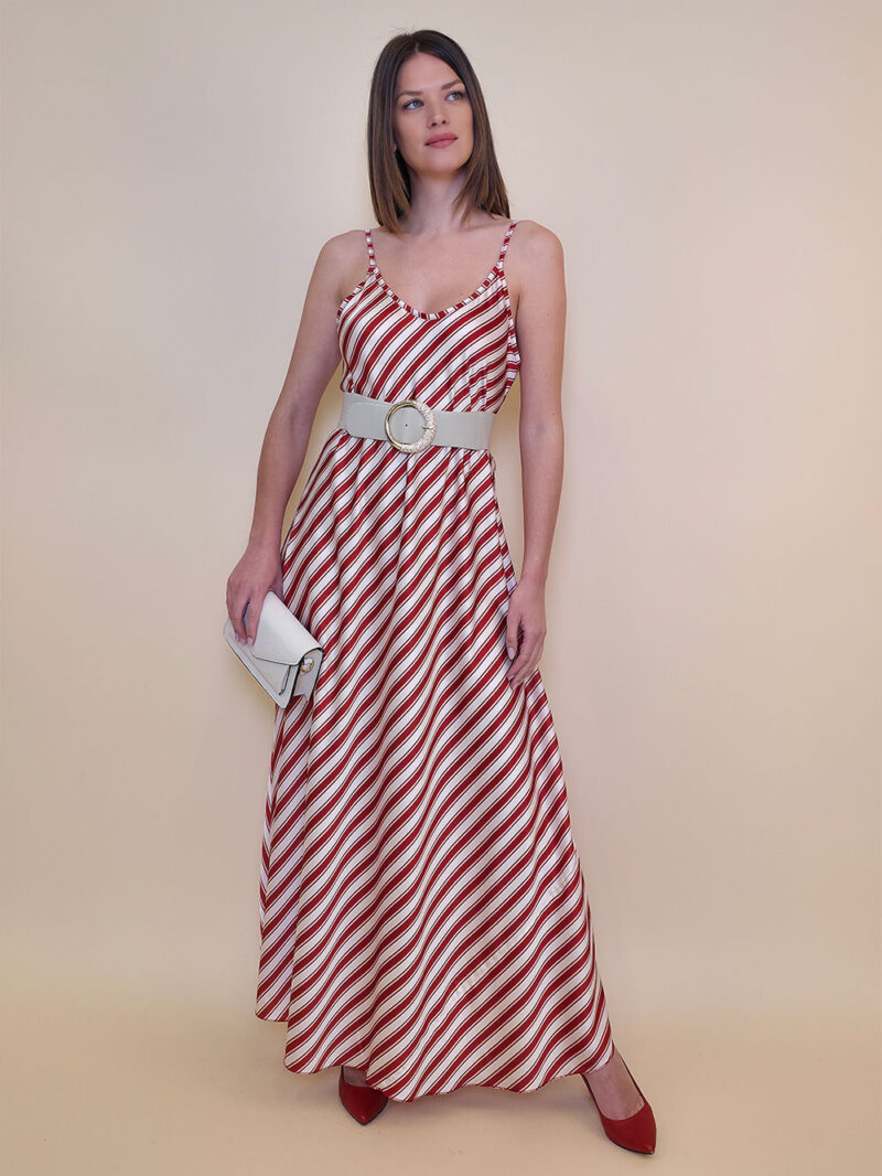 Haljina 40 Marrakesh - saten pruge red