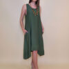 Haljina+ogrlica 32 Delta - viscose UN - military