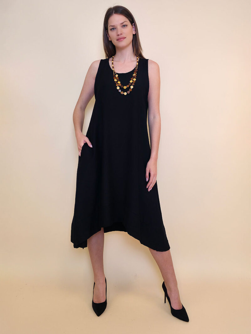 Haljina+ogrlica 32 Delta - viscose UN - black