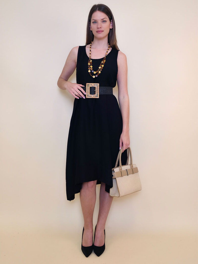 Haljina+ogrlica 32 Delta - viscose UN - black