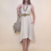 Haljina+ogrlica 32 Delta - viscose UN - beige