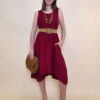 Haljina+ogrlica 32 Delta - viscose UN - red