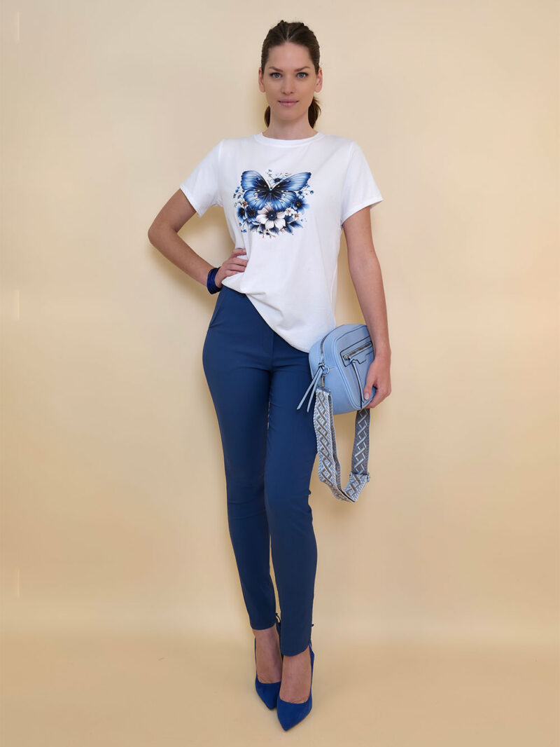 T-shirt 24 Bumble Bee - cotton UN - Blue Butterfly