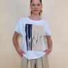 Majica 28 Noroo - cotton white -  Giraffes navy