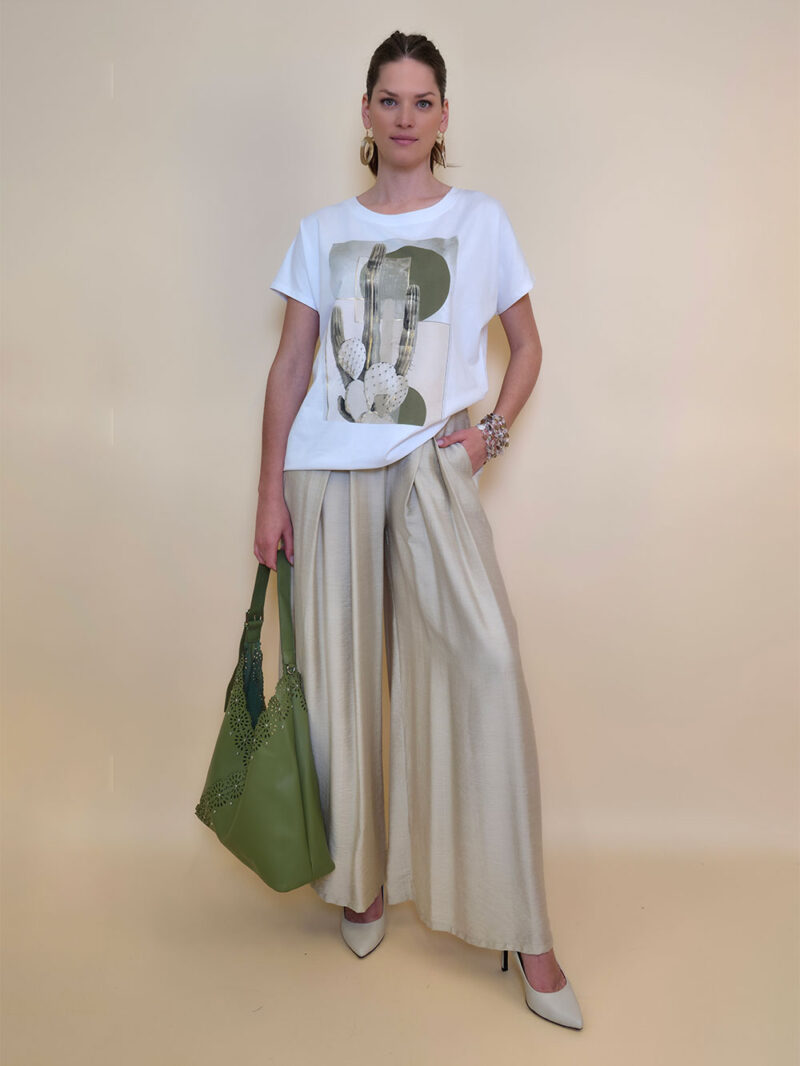 Majica 28 Noroo - cotton white - Cactus military