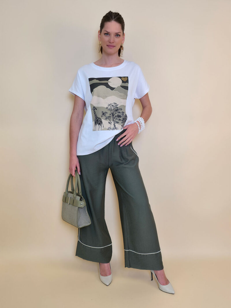 Majica 28 Noroo - cotton white - Savana military