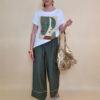Majica 28 Noroo - cotton white -  Anfas/Profil Green