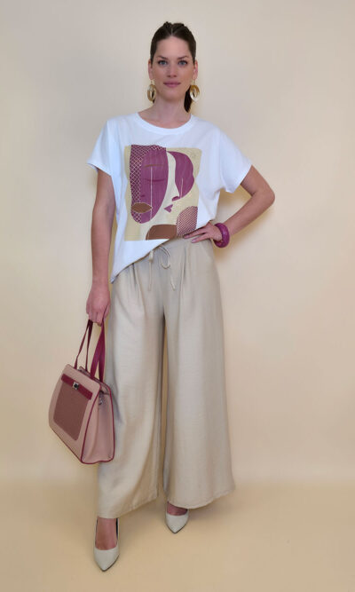 Majica 28 Noroo - cotton white -  Anfas/Profil Amarena