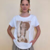 Majica 28 Noroo - cotton white - Cactus brown