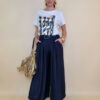 Majica 28 Noroo - cotton white -  African Turbans blue