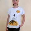 Majica 28 Noroo - cotton white -  Girl with Baloon senape