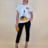 Majica 28 Noroo - cotton white -  Girl with Baloon senape