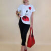 Majica 28 Noroo - cotton white -  Girl with Baloon red