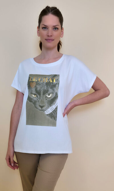 Majica 28 Noroo - cotton white - Le Chat