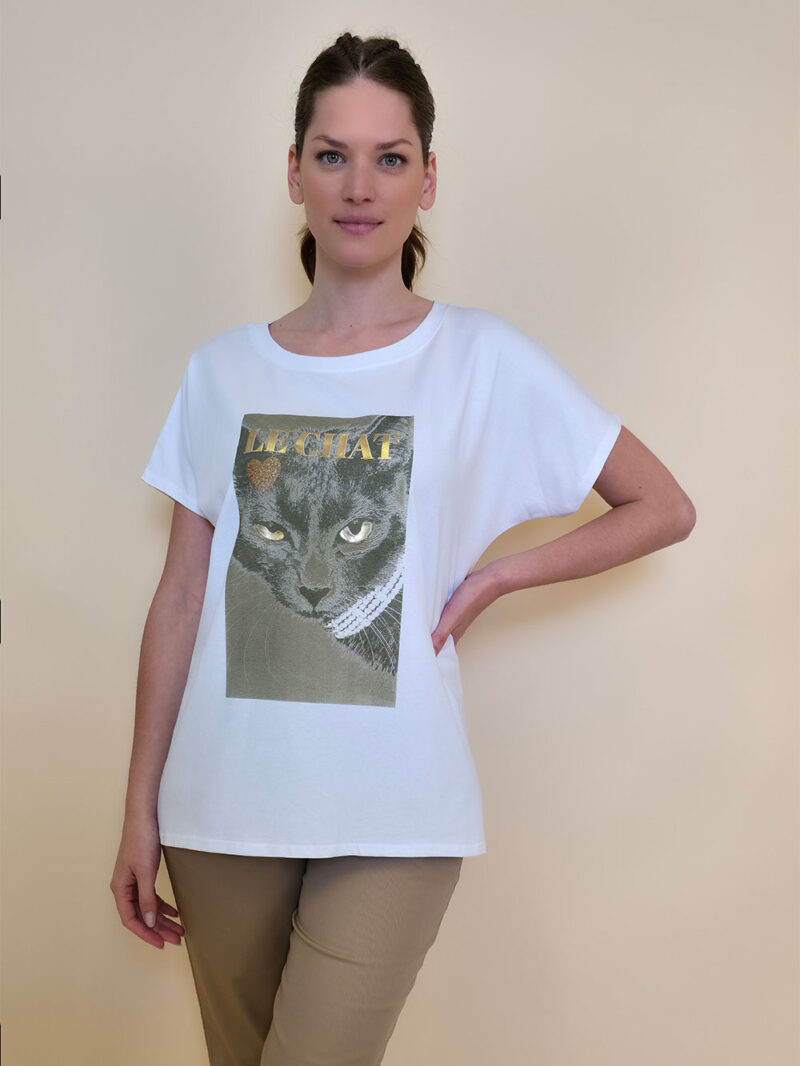 Majica 28 Noroo - cotton white - Le Chat