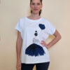 Majica 28 Noroo - cotton white -  Girl with Baloon navy