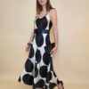 Haljina 40 Marrakesh - saten print lopte - black