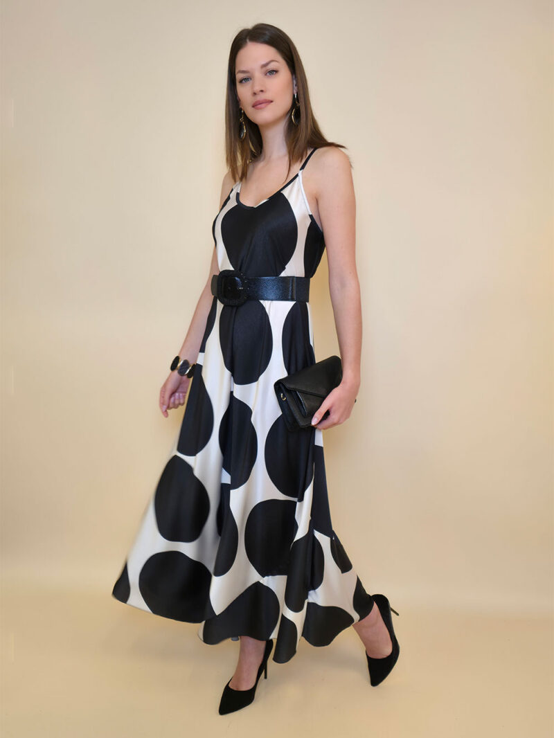 Haljina 40 Marrakesh - saten print lopte - black
