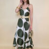 Haljina 40 Marrakesh - saten print lopte - brown