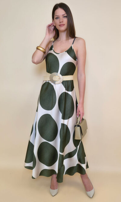 Haljina 40 Marrakesh - saten print lopte - brown