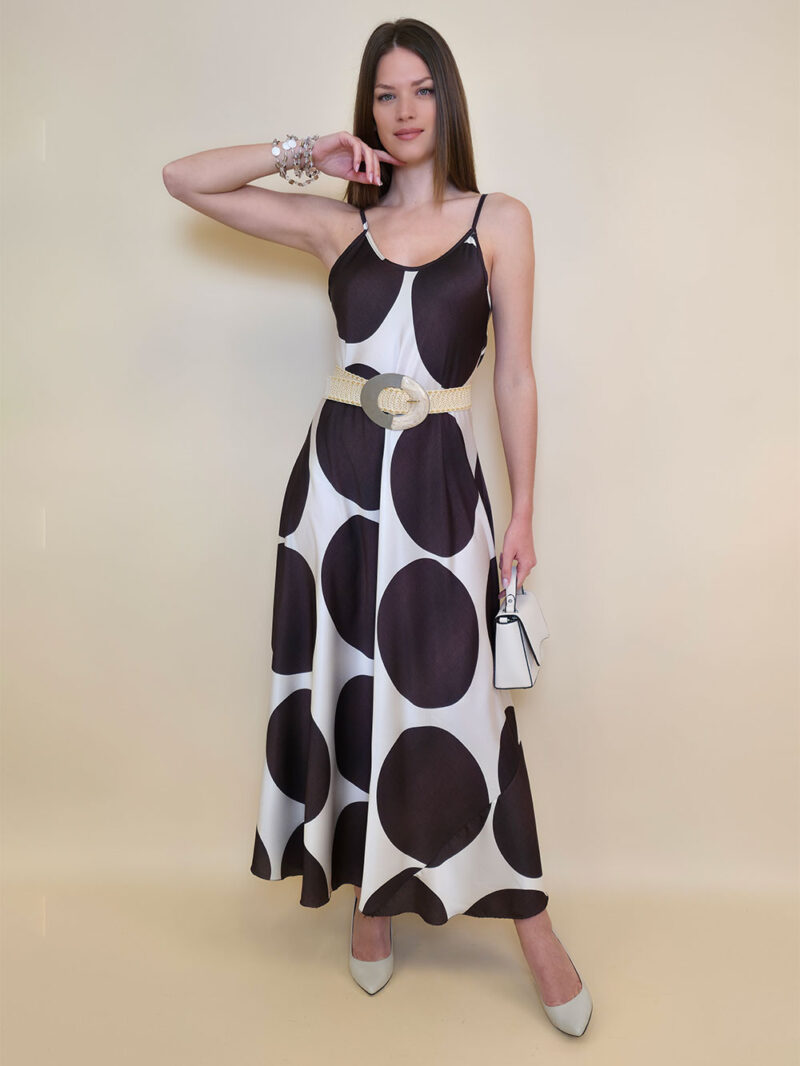Haljina 40 Marrakesh - saten print lopte - brown