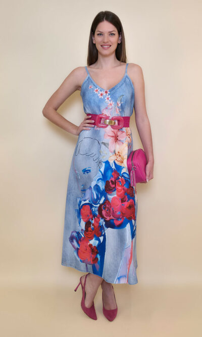 Haljina 38 Guadalupe - jeans print - Girl/Lillies&Roses