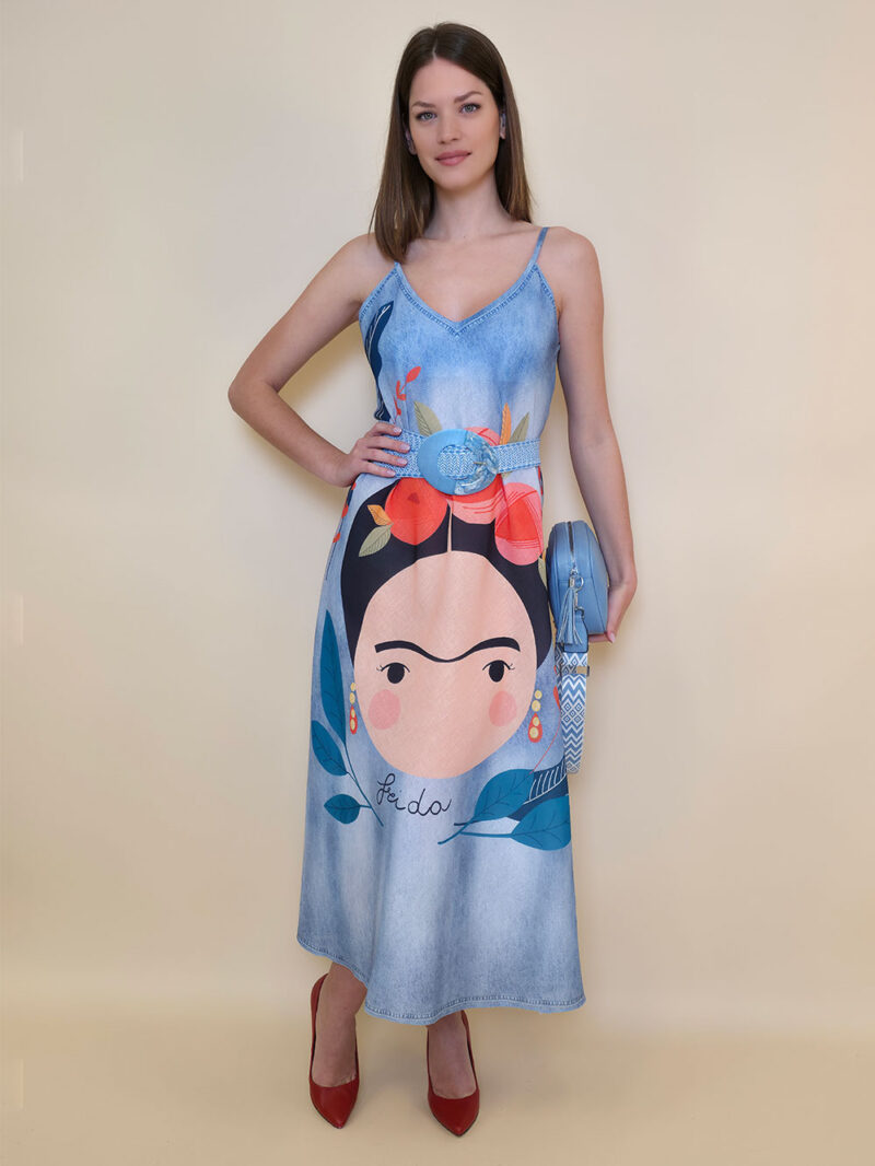 Haljina 38 Guadalupe - jeans print - Frida Baby
